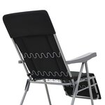 vidaXL Chaises pliables de jardin avec coussins lot de 2 Noir