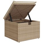 vidaXL Salon de jardin avec coussins 9 Pièces beige résine tressée
