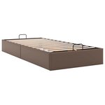 vidaXL Cadre de lit ottoman sans matelas marron 90x190 cm similicuir
