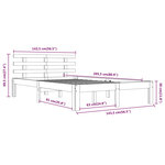 vidaXL Cadre de lit sans matelas blanc bois massif 140x200 cm