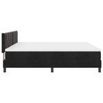 vidaXL Lit à ressorts avec matelas Noir 200 x 200 cm Velours
