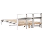 vidaXL Lit bibliothèque sans matelas blanc 160x200 cm bois pin massif