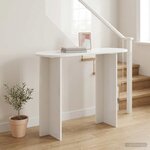 vidaXL Table console Blanc brillant 100 x 39 5 x 75 cm