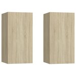 vidaXL Ensemble de meubles TV 4 Pièces Chêne sonoma Bois d'ingénierie