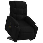 vidaXL Fauteuil de massage inclinable Noir Tissu