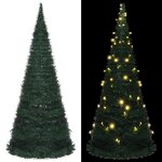 vidaXL Sapin de Noël artificiel pré-éclairé avec guirlandes vert 150cm