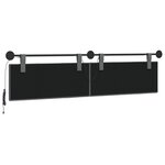 vidaXL Tête de lit suspendue Avec lumière LED Gris foncé Tissu