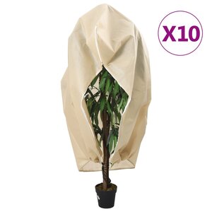 vidaXL Housses de protection pour plantes avec fermeture éclair 10 Pièces