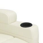 vidaXL Fauteuil Blanc crème Similicuir