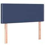 vidaXL Sommier à lattes de lit avec matelas Bleu 80x200 cm Tissu