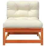 vidaXL Canapés de jardin sans accoudoirs coussins 2Pièces bois massif pin