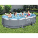 Bestway Ensemble de piscine Power Steel Ovale 488x305x107 cm
