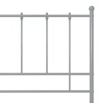 vidaXL Cadre de lit sans matelas gris métal 140x200 cm