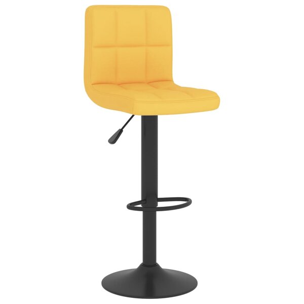 vidaXL Tabouret de bar Jaune moutarde Tissu