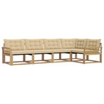 vidaXL Ensemble de canapés d'extérieur 5 pc Blanc et Beige