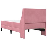 vidaXL Cadre de lit avec matelas Rose 100 x 200 cm Velours