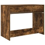 vidaXL Bureau avec tiroir avec tiroir Chêne Fumé 100 x 50 x 78 cm