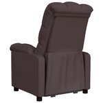 vidaXL Fauteuil inclinable Marron foncé Tissu