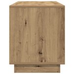 vidaXL Meuble TV avec éclairages LED chêne artisanal 100x41x50 cm