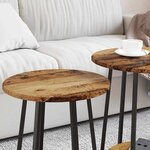 vidaXL Ensemble de tables d'appoint 2 Pièces Bois ancien et noir