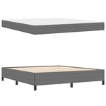 vidaXL Cadre de lit avec matelas Gris clair 180 x 200 cm tissu