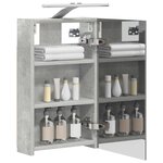 vidaXL Armoire Miroir de Salle de Bain Gris béton 30 x 10 5 x 50 cm