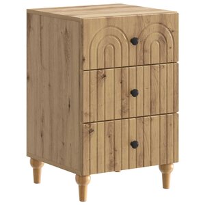 vidaXL Cabinet de chevet avec tiroir Chêne artisanal 43 x 41 x 66 5 cm
