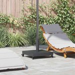 vidaXL Socles de parasol d'extérieur Gris foncé 45 x 45 x 32 cm