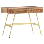 vidaXL Bureau avec tiroirs 100x55x75 cm bois solide