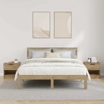 vidaXL Armoire de lit 2 Pièces chêne artisanal 40 x 39 x 40 cm