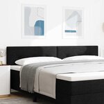 Cabeza de cama vidaXL con botones tapizada en negro de 200 cm