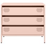 vidaXL Buffet rose 68x39x58 5 cm acier laminé à froid