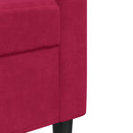 vidaXL Canapé à 3 places Rouge bordeaux 210 cm Velours