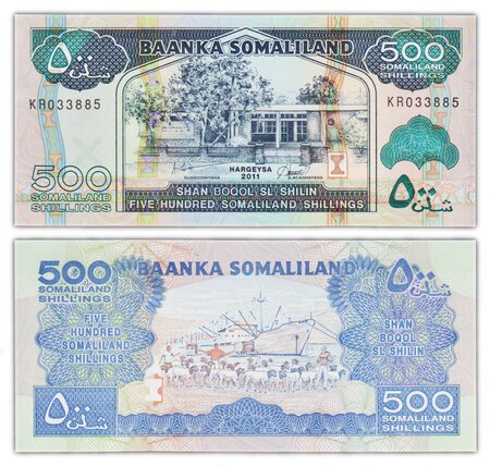Billet de Collection 500 Shilin 2011 Somaliland - Neuf - P6h shillings