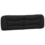 vidaXL Lit avec matelas noir et blanc 180x200 cm similicuir