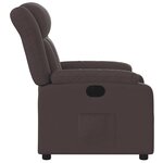 vidaXL Fauteuil inclinable électrique Marron foncé Tissu