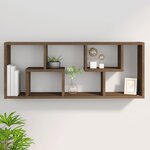 vidaXL Étagère murale Chêne marron 36x16x90 cm Bois d'ingénierie