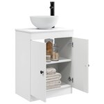 vidaXL Meuble de salle de bain avec évier Blanc 54 x 35 x 83 cm