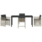 vidaXL Ensemble de salle à manger pour jardin 5 Pièces Gris clair