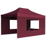 vidaXL Tente de réception pliable et parois Aluminium 4 5x3 m Bordeaux