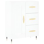 vidaXL Buffet haut Blanc 69 5x34x180 cm Bois d'ingénierie