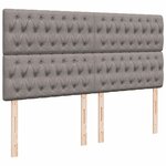 vidaXL Sommier à lattes de lit avec matelas Taupe 200x200 cm Tissu
