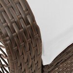 vidaXL Chaise à bascule de jardin avec coussins marron résine tressée