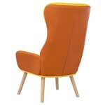 vidaXL Chaise de relaxation Jaune moutarde Tissu et PVC