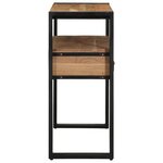 Table Console vidaXL Noir 90x33x75 cm en Bois d'Acacia Massif et Métal