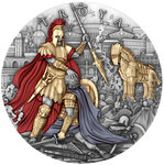 TROYA 2 Once Argent Monnaie 5 Dollars Niue 2024