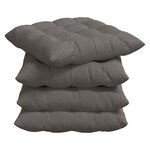 vidaXL Coussins de siège 4 Pièces Gris clair 40 x 40 x 6 cm