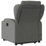 vidaXL Fauteuil inclinable de massage électrique Gris foncé Tissu