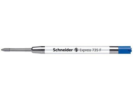 Recharge pour stylo bille express 735 pte fine f bleu x 10 schneider