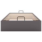 vidaXL Cadre de lit ottoman sans matelas gris 100x200 cm similicuir